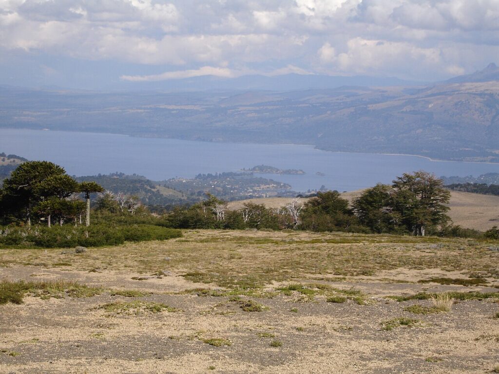 乾いたステップを西へ走る。移動の途中で見える風景