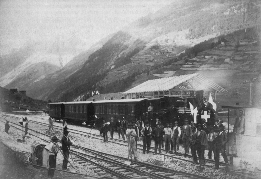 1891年の鉄道開通列車