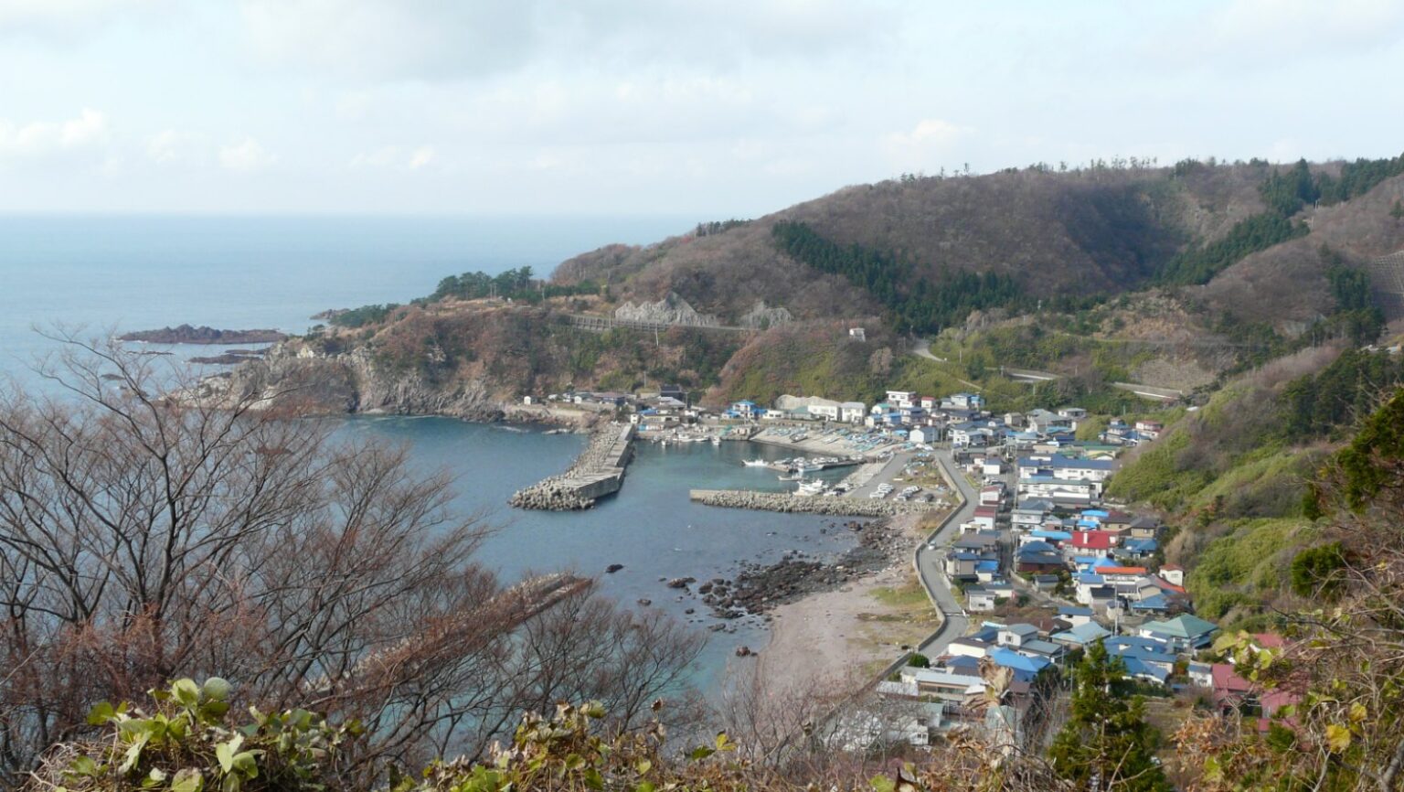 男鹿半島・加茂の港