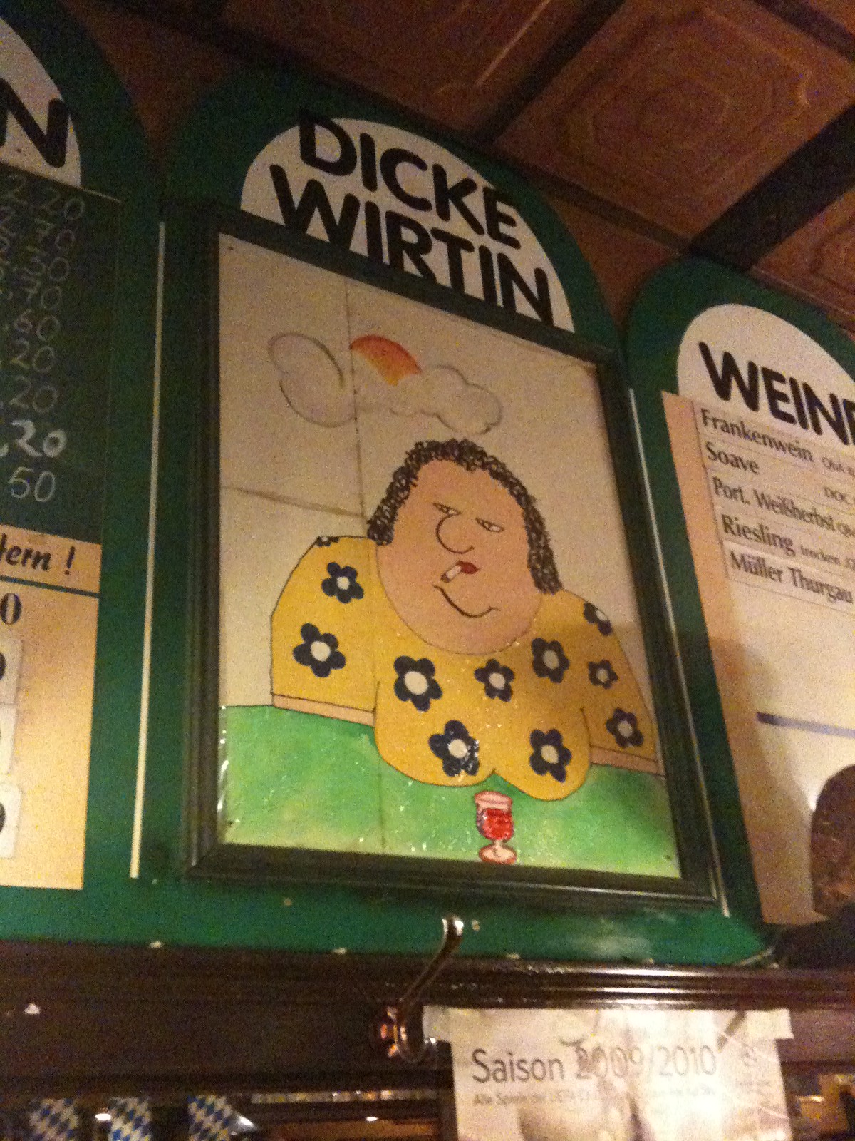 Dicke Wirtinの店内の飾り