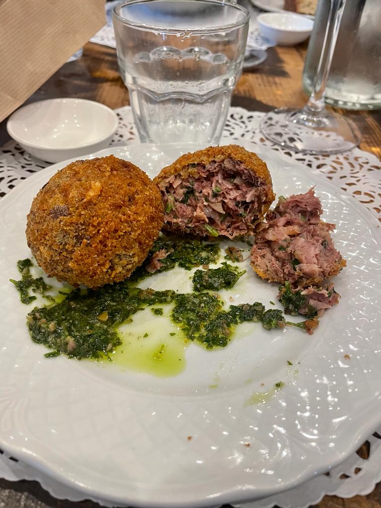 茹で肉のポルペッテ