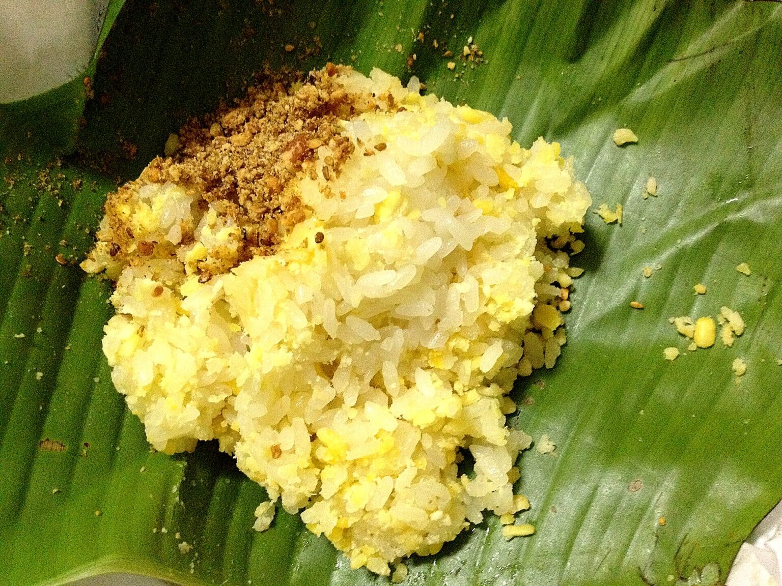 もち米に緑豆を混ぜて蒸したもの