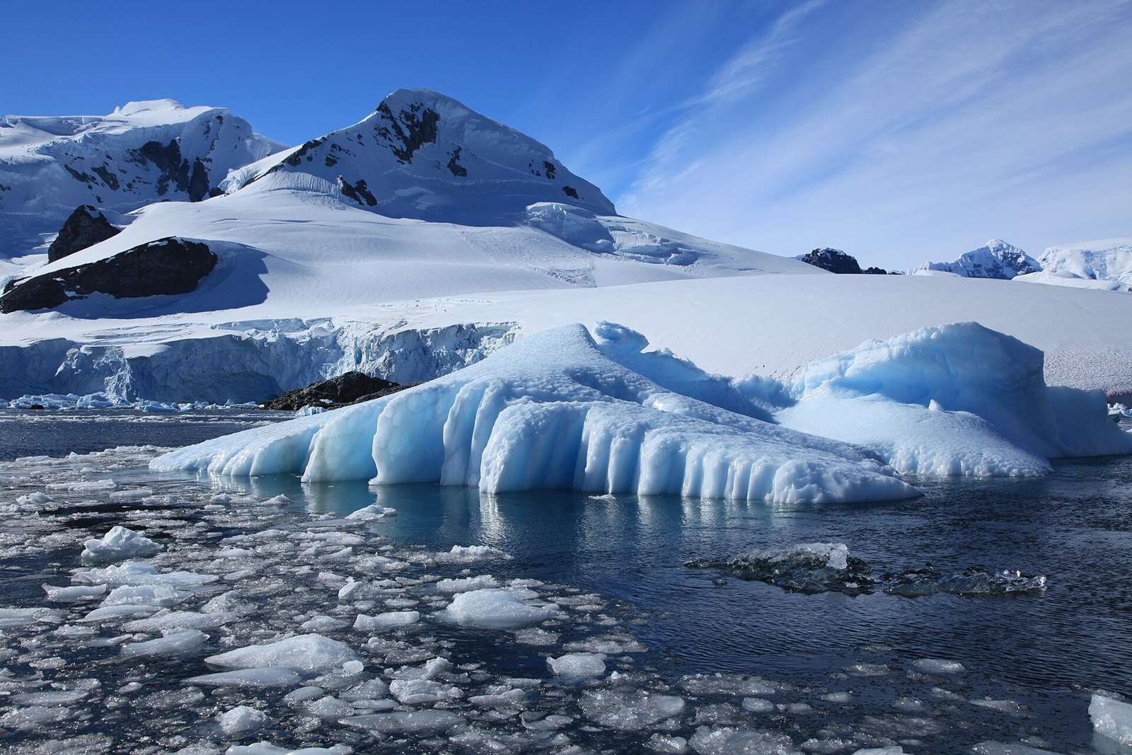 パラダイス・ハーバーの氷山（2011年）。海上から見える氷の形も、ここを訪れる楽しみ。