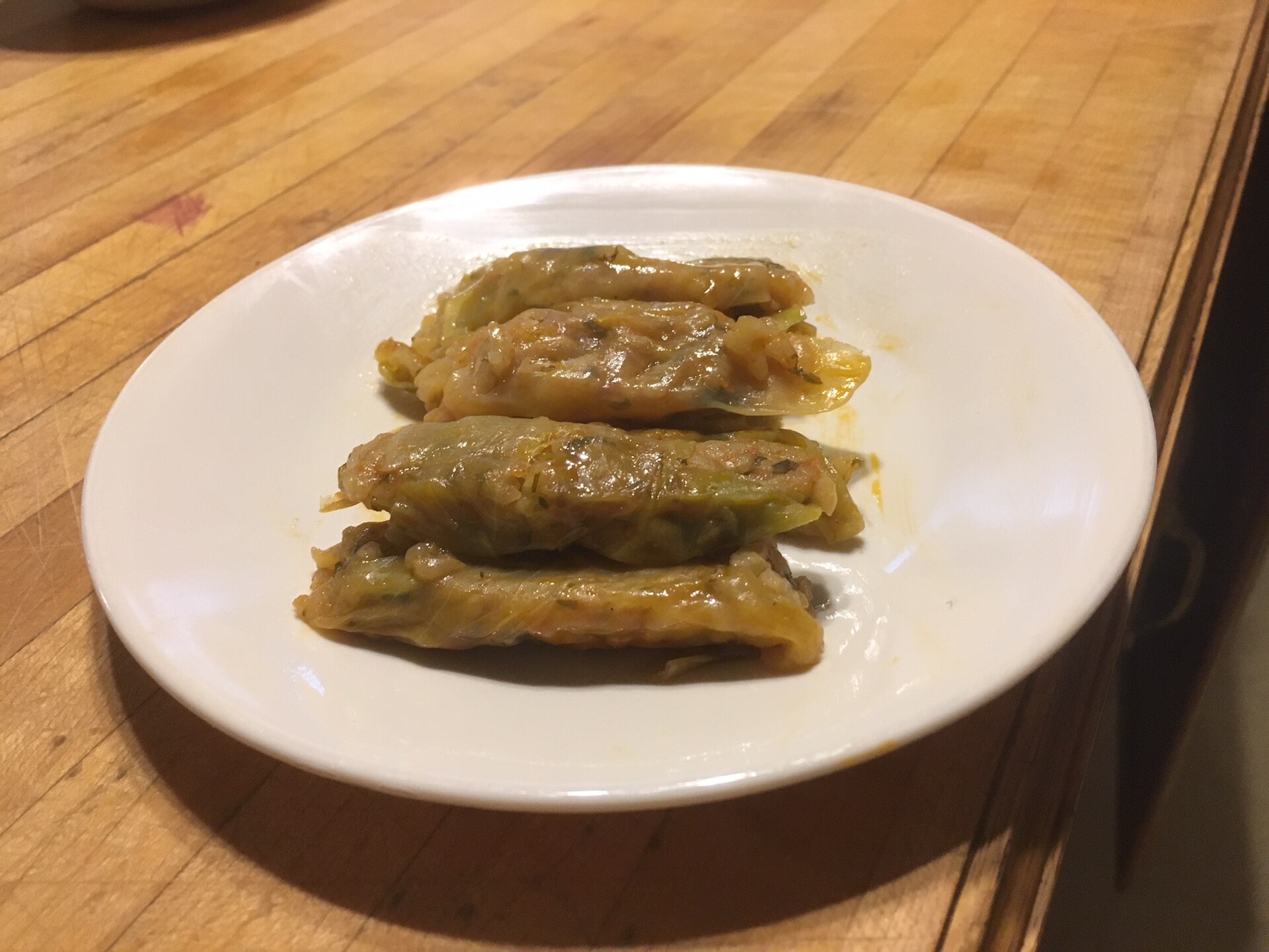 キャベツの葉で包んだマハシの作例。訪問店の写真ではありません。